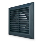 Black Air Vent Grille 200mm x 200mm with 150mm Duct Pipe Hose Connection Spigot