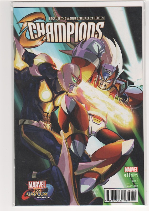 Champions #11 Marvel vs. Capcom variant Nova Spiderman Hulk Cyclops 9.6