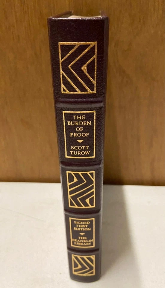 Franklin Library: SIGNED 1st The Burden of Proof by Scott Turow Leatherbound Foto 3 de 4