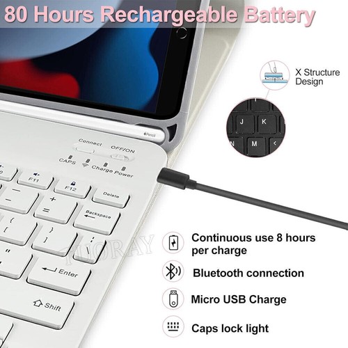 Touchpad Keyboard Case For iPad 7th 8th 9th 10th Gen 10.2 10.9 Air 4 5 6 Cover - Picture 20 of 51
