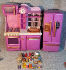 Our Generation Purple Gourmet Kitchen Set with Refrigerator for 18" Dolls NICE