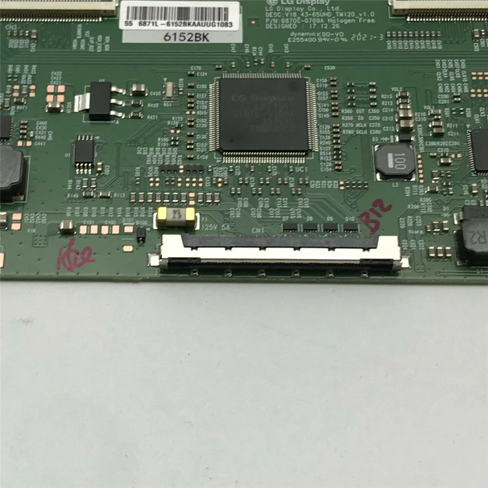 6870C-0769A V18_43-65UHD_TM120_v1.0 T-Con Board For LG Display