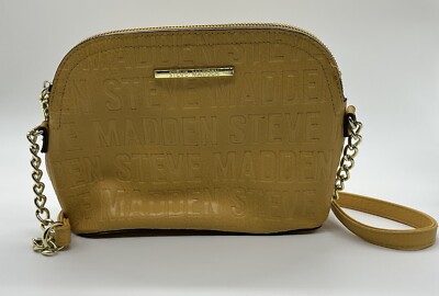 Steve Madden Embossed Logo Crossbody Bag Mustard Yellow Bmarylin | eBay