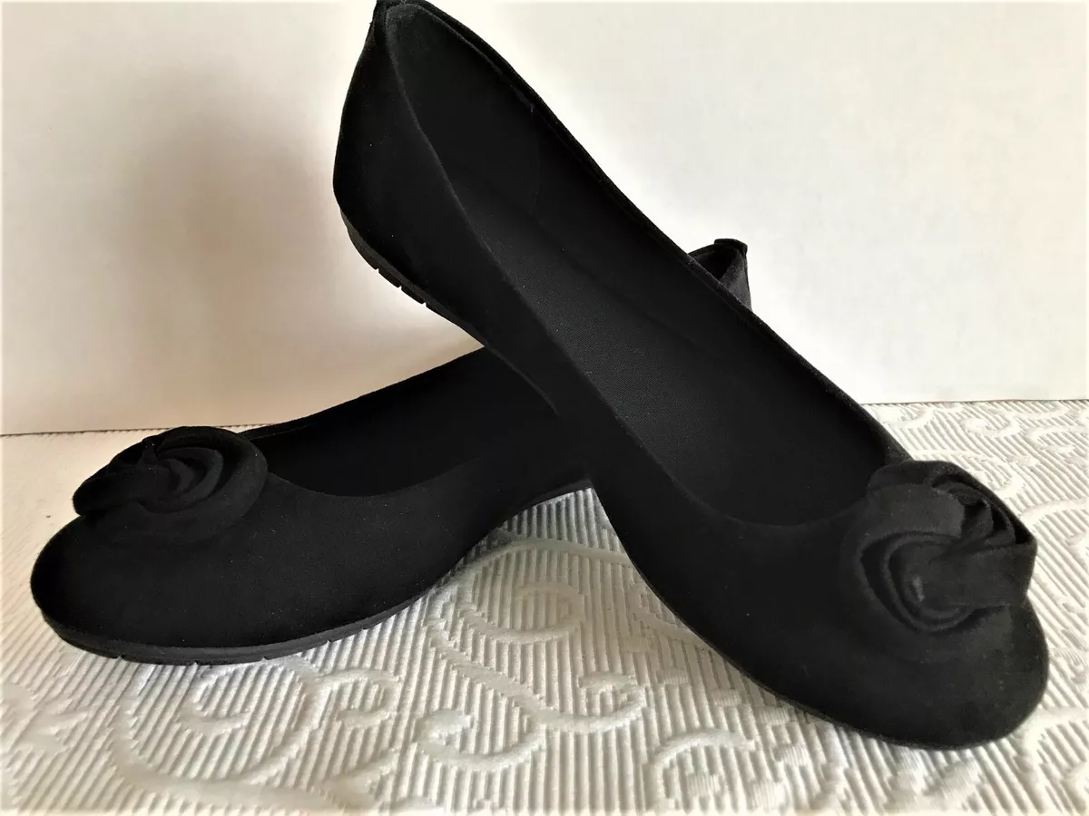 Abella black best sale flats