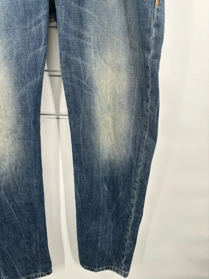 Jeans Takeshy Kurosawa Hechos en Italia Botón Mosca Desgastados Talla W38 / L31 Foto 3 de 4