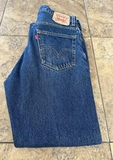 Levis Mens 505 Jeans Regular Fit Straight Leg 36 x 30 Fit 34X30