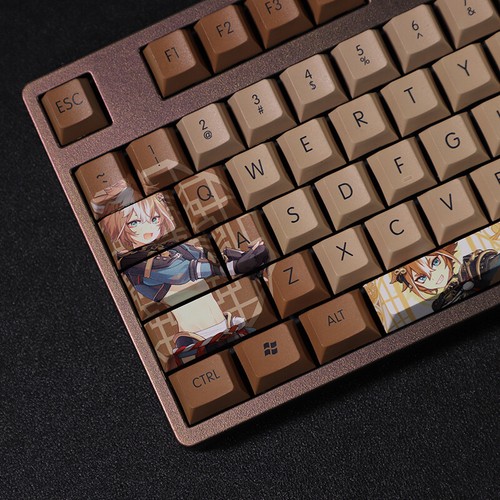 New Gorou Genshin Impact 108 Keys PBT Keycap Set Cherry MX f/ Mechanical Keyboar - Picture 4 of 11