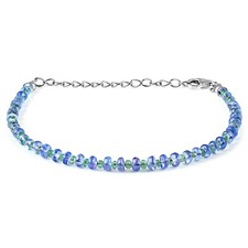 AAA Tanzanite Emerald Beads Gemstone Bracelet Sterling Silver Handmade Jewelry