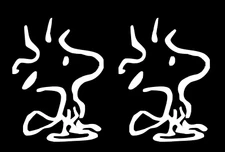 Woodstock Rendering 2 White Vinyl Decals truck car window notebook laptop tablet
