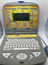 VINTAGE BILINGUAL 31 ACTIVITY LAPTOP LEARNING TOY TESTED WORKS ENGLISH SPANISH