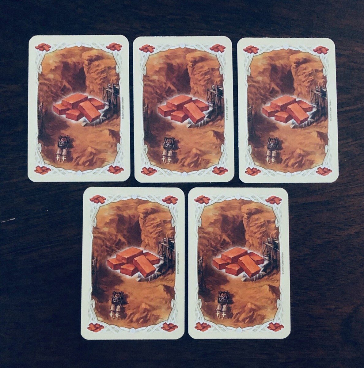 Catan 5-6 Player Extension | 'Brick' Resource Card x5 | Extra Game