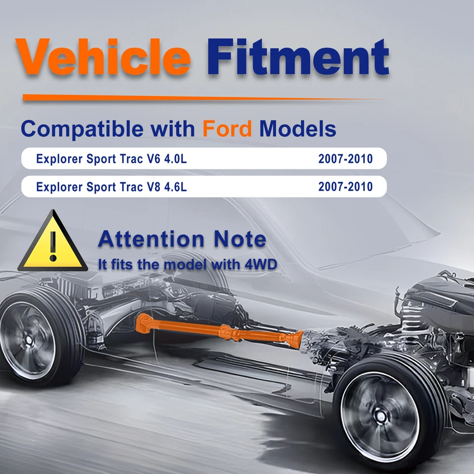 7A2Z-4R602-D Rear Drive Shaft For 2007-2010 Ford Explorer Sport Trac 4.6L 4.0L - Изображение 2 из 4