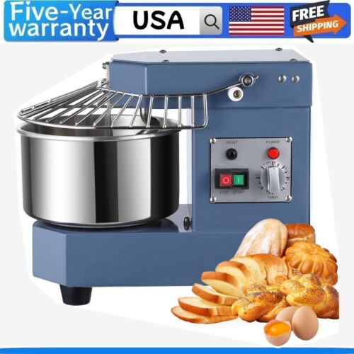 10.5QT Commercial Dough Mixer 650W Dual Rotating Dough Kneading Machine Timer