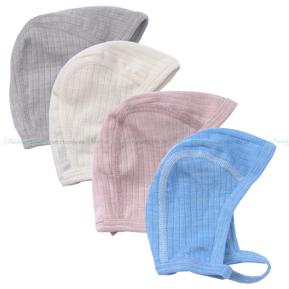Cosilana Baby Häubchen Wolle Seide Baumwolle Mütze öko bio Erstlingsmütze