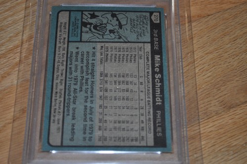 1980 TOPPS baseball MIKE SCHMIDT #270 graded PSA 8 NMMT PHILLIES HOF - Picture 4 of 4