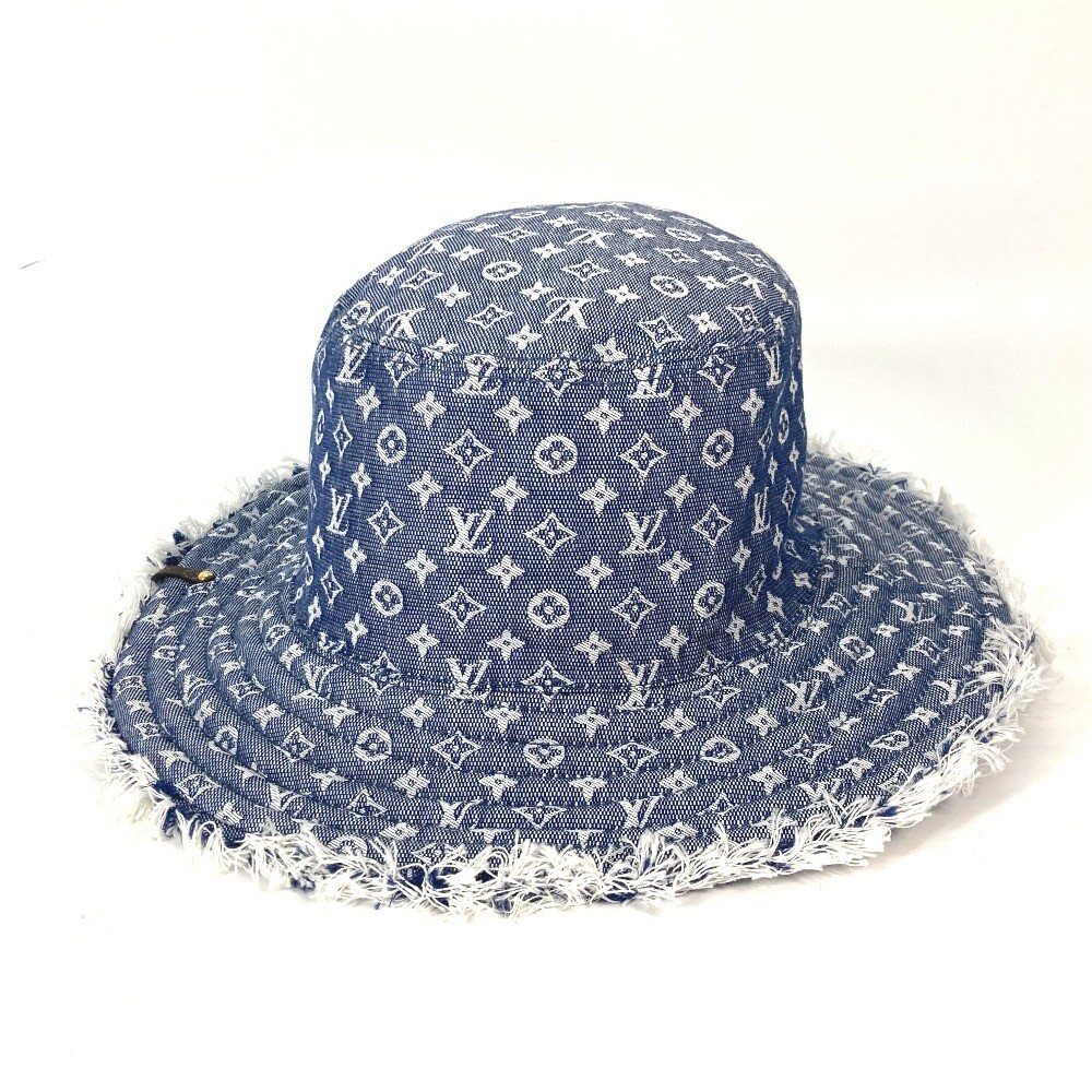Louis vuitton M76531 Monogram Denim Hat Bucket Hat Bob Fringe 