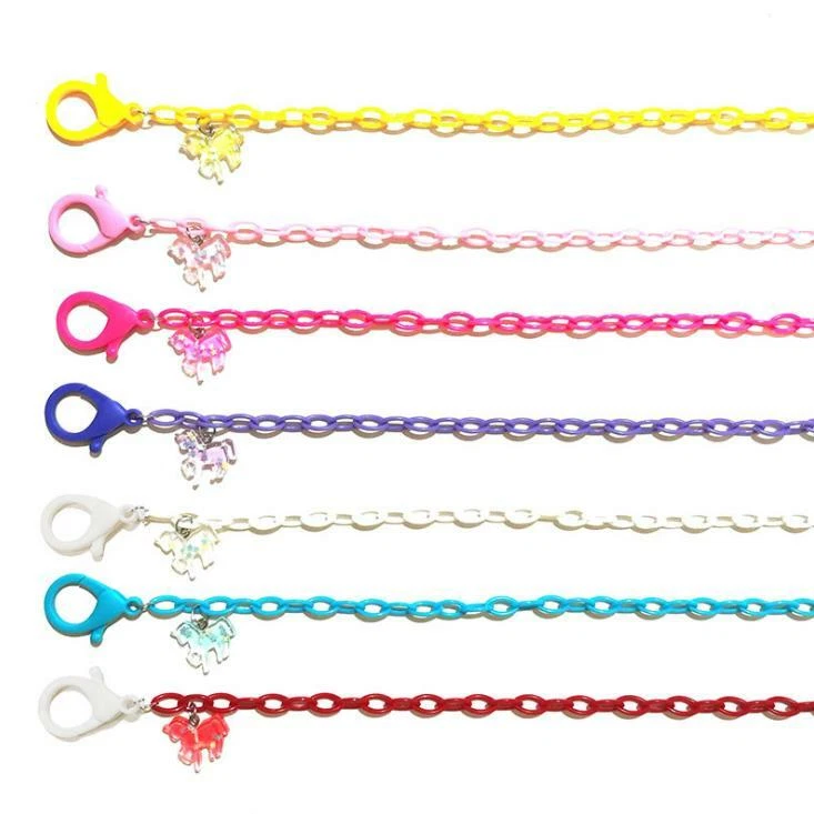 19" Light Weight Unicorn Kid Adult BPA Free Face Mask Lanyard Strap Holder chain - Image 3 of 4