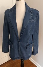 Lola Jeans Denim Blazer Jacket Size Medium Nwt