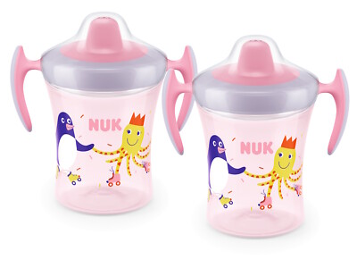 NUK Trainer Cup für Zwillinge (rosa) BPA-frei, 6+ Monate