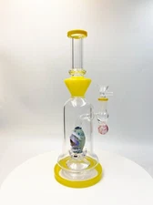 11.4'' Eyeball Handy Design Glass Bong Smoking Waterpipe Straight with Bowl 14MM