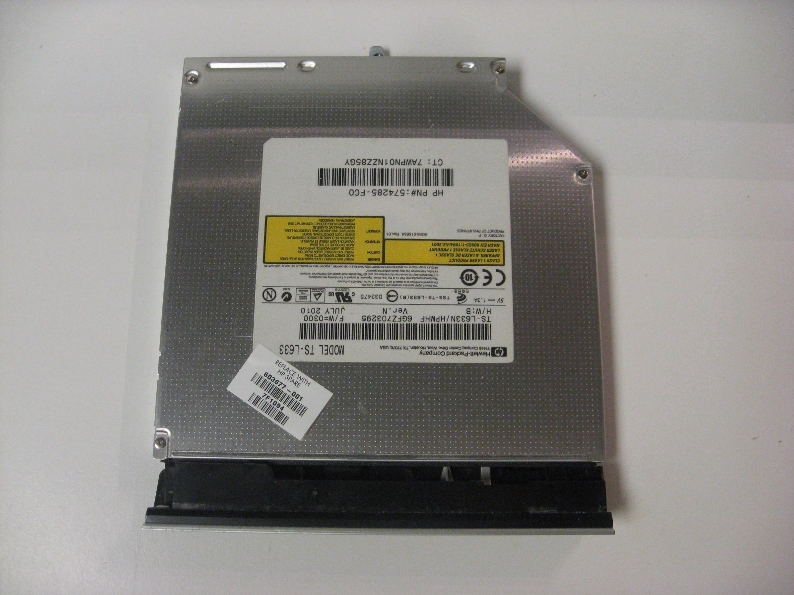 HP DV6-3123CL 8X DVD±RW SATA Burner Drive TS-L633N 603677-001 A74-11