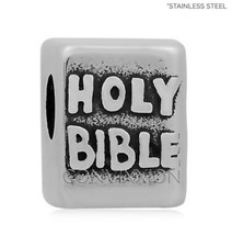 Holy Bible Charm Bead Stainless Steel European Bead Fits Popular Brands