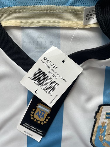 2014 Argentina Home Jersey #10 Messi Large World Cup ALBICELESTE Adidas NEW - Picture 4 of 24