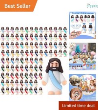 Mini Rubber Jesus Toys 100 Pcs Religious Party Favors Easter Egg Fillers