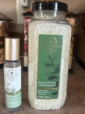 NEW AROMATHERAPY Bath and Body Works EUCALYPTUS + SPEARMINT BATH SOAK & Oil Mist