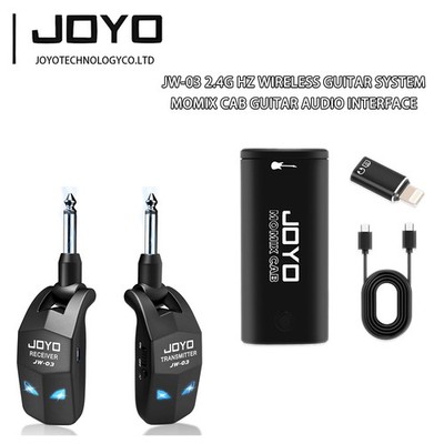 JOYO JW-03 2.4GHz Wireless Guitar System 4 Channel and MOMIX CAB Audio Interface