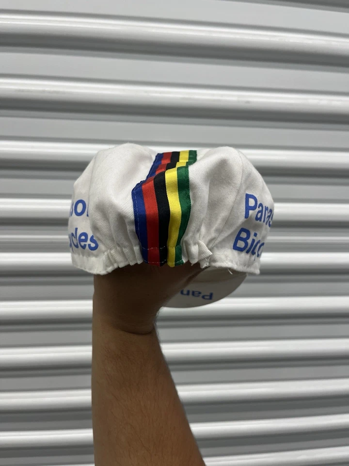 Vintage Panasonic Cycling Cap 90s Italy Fixed Gear Velo Messenger Bicycles - Image 3 of 4