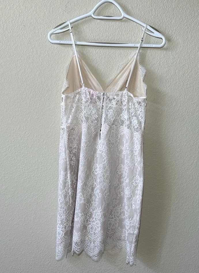 UNDERCOVER Abito Victoria Secret's Dream Angels floreale pizzo e anello slip taglia media M bianco
