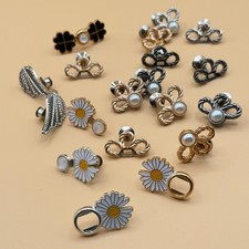 Lot 19 Clog Shoe Charms Faux Pearl Bow Daisy Wing Gold Silver Mixed Charm Set