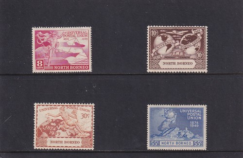 NORTH BORNEO 1949 75th Anniversary of UPU SG 352/355. Mint Hinged.