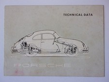 PORSCHE 356 A 550 1500 RS orig 1956 Small Technical Data Brochure in English