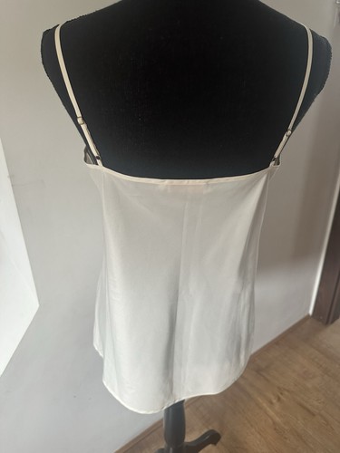 Tory Burch Cream Cami Top Straps 100% Silk Size UK 10 US 6 - Picture 4 of 6