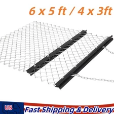 Drag Harrow ATV Lawn Rake 4 x 3 ft / 6 × 5 ft Chain Field Drag For ATVs, UTVs