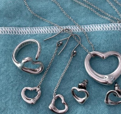 Tiffany & Co. Elsa Peretti Open Heart Sterling Silver Necklace