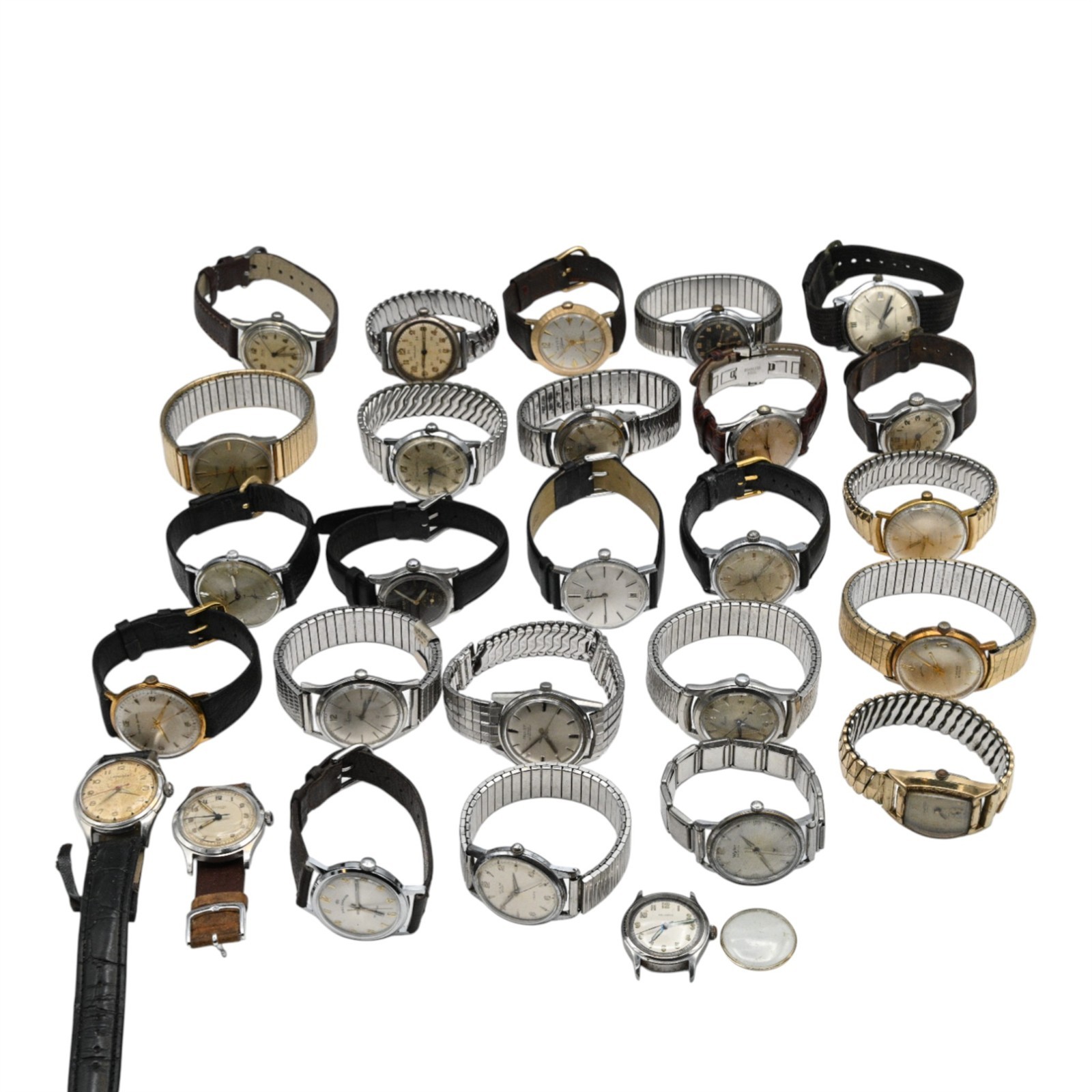 LOT 27 MIXED BRAND STAINLESS VINTAGE MECHANICAL WRISTWATCH STEEL AUTOMATIC - vintagewatches.pk