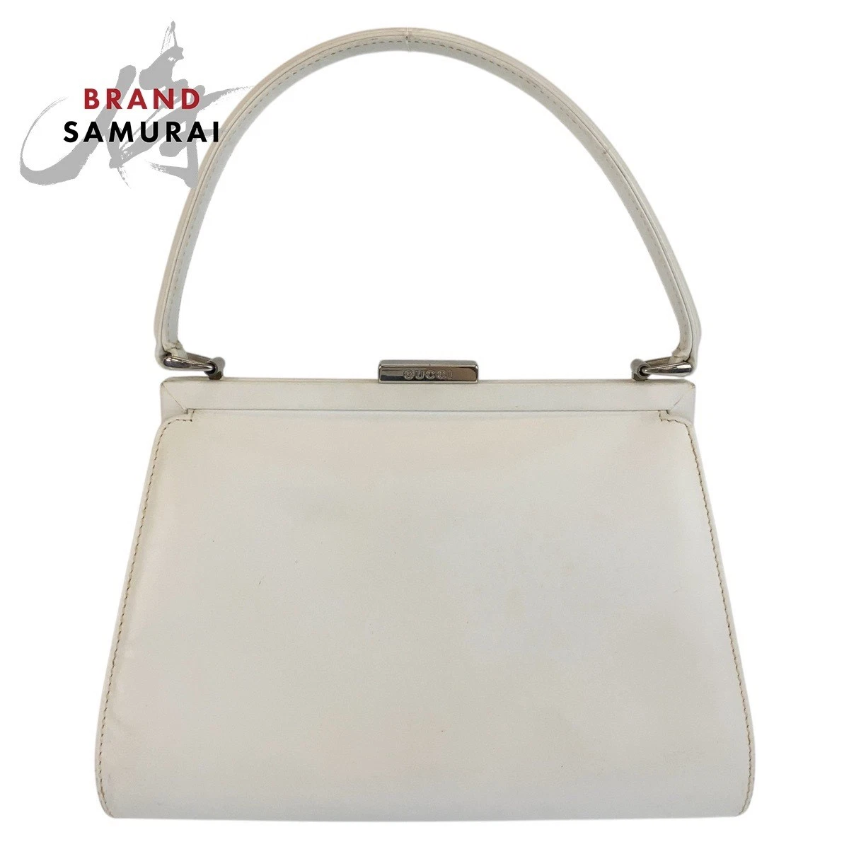 Sac à main femme GUCCI blanc argent quincaillerie cuir 00020460301 500717 du Japon