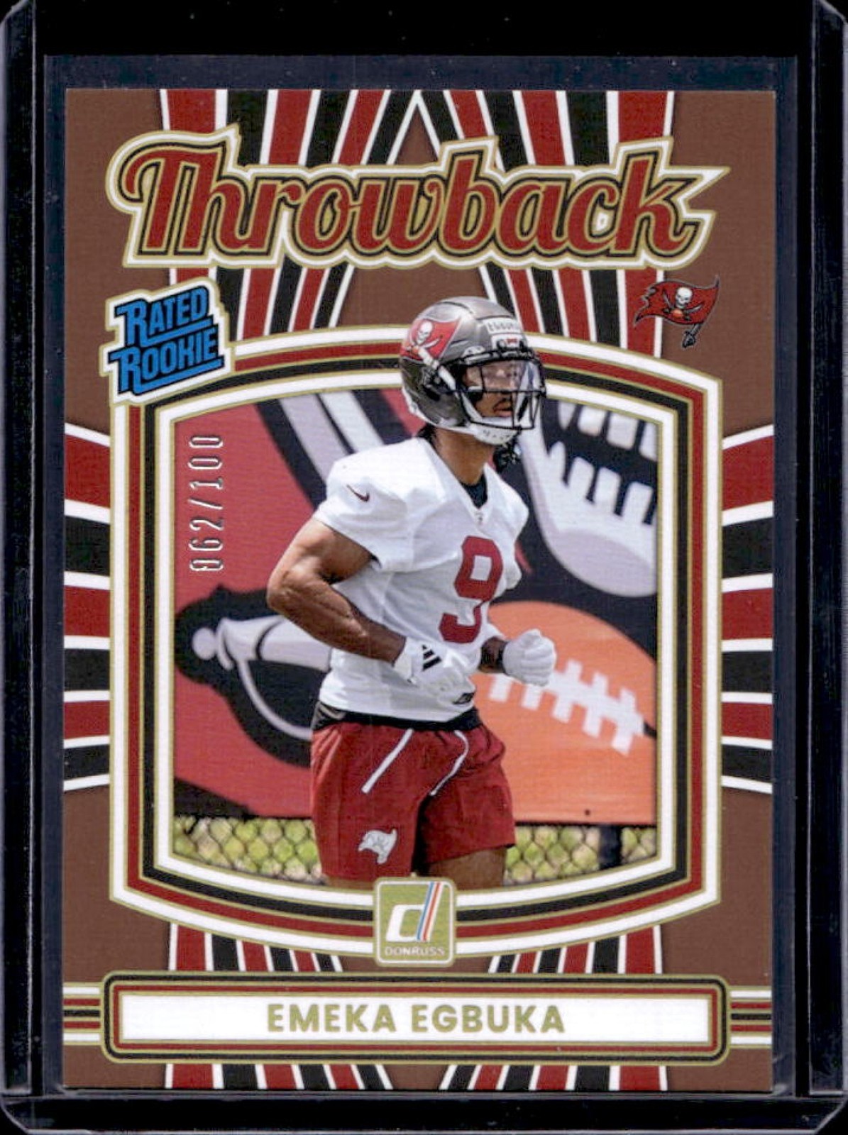 2025 Donruss Emeka Egbuka Rated Rookie Throwback Studio Series RC #62/100