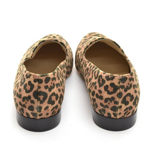 Womens Butter Tuxie $395 Cheetah Ballet Flats 6.5 Brown Slip On Shoes New in Box - Picture 5 of 8