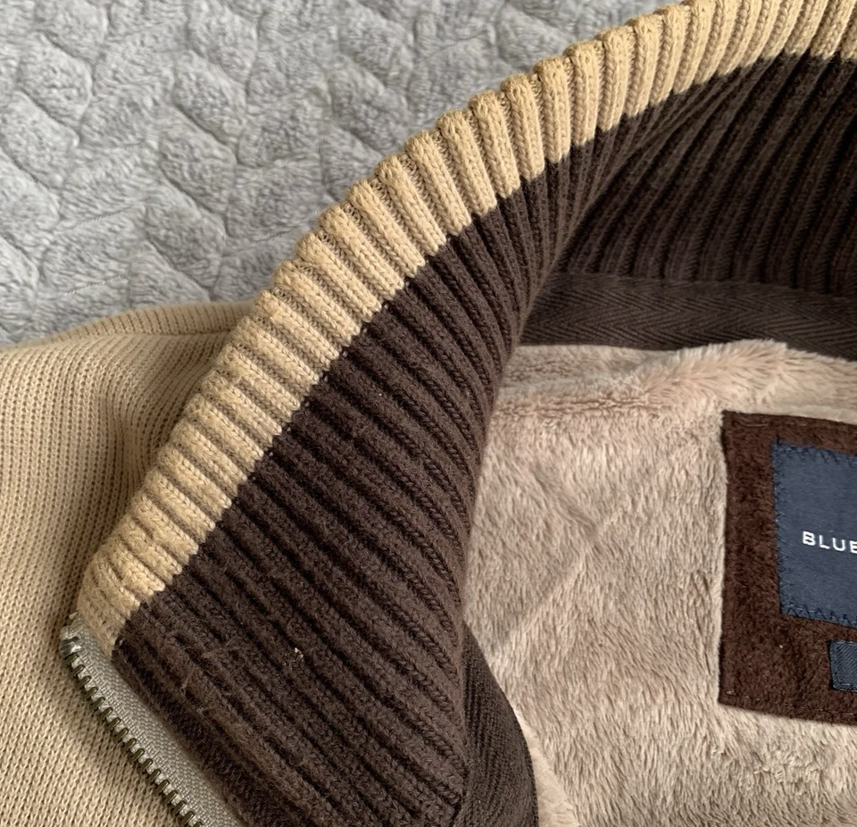 Blue Harbour M&S Beige Sand Fur Style Lining Harrington Jacket Size XL *see desc - Image 4 of 4