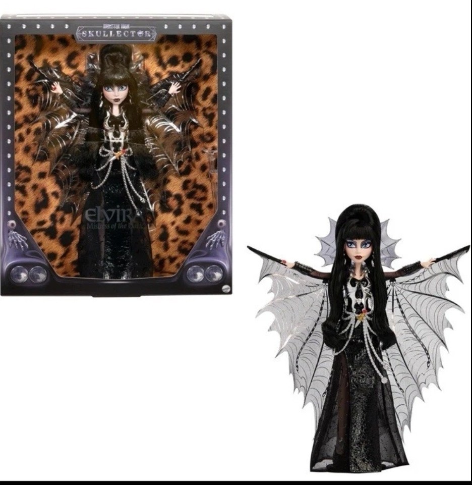 Monster High Skullector Elvira Mistress of The Dark Doll- 2025