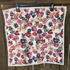 NWT WORLD MARKET Set / 4 Fall Floral Cloth Cotton Dinner Napkins 20 x 20 Bohemia