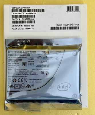 INTEL D3-S4610 SERIES 240GB SATA 6Gbps 2.5IN SSD SSDSC2KG240G8