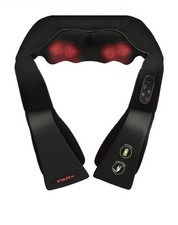 FitRx Black Shiatsu 3D Cordless Heat Ergonomic Neck Back And Shoulder Massager