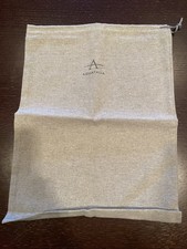 Medium Aquatalia Drawstring Storage Travel Dust Bag 100 Cotton Gray 15" x 12"