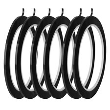 6pc 1/8" Whiteboard Tape Pinstripe Grid Marking Tape Black Office Planner 6pk