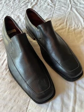 Johnston $ Murphy Mens 16 16M Black Slip on Loafers 20-7501 Lamb Lather Soft